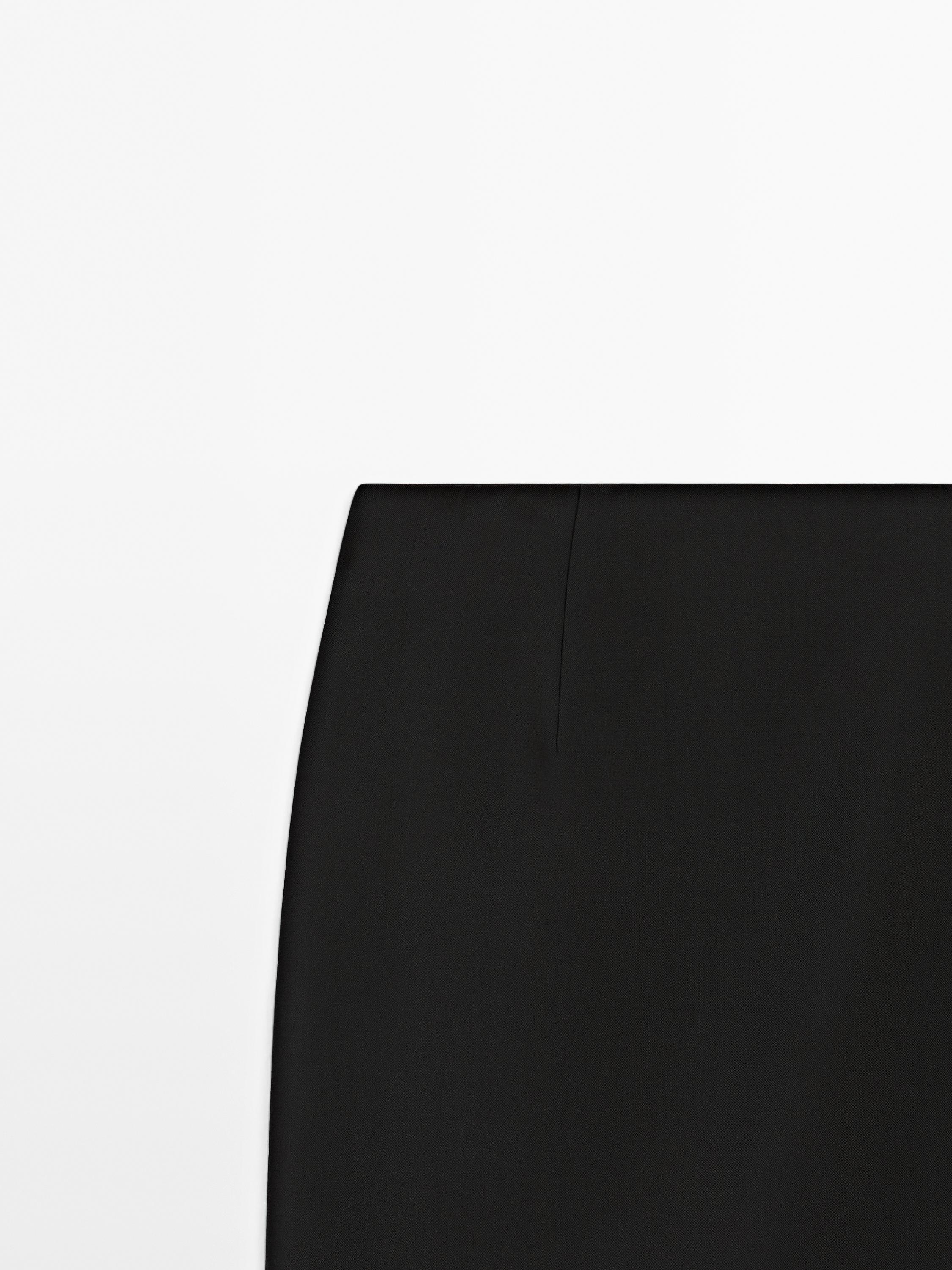 Button-up mini skirt